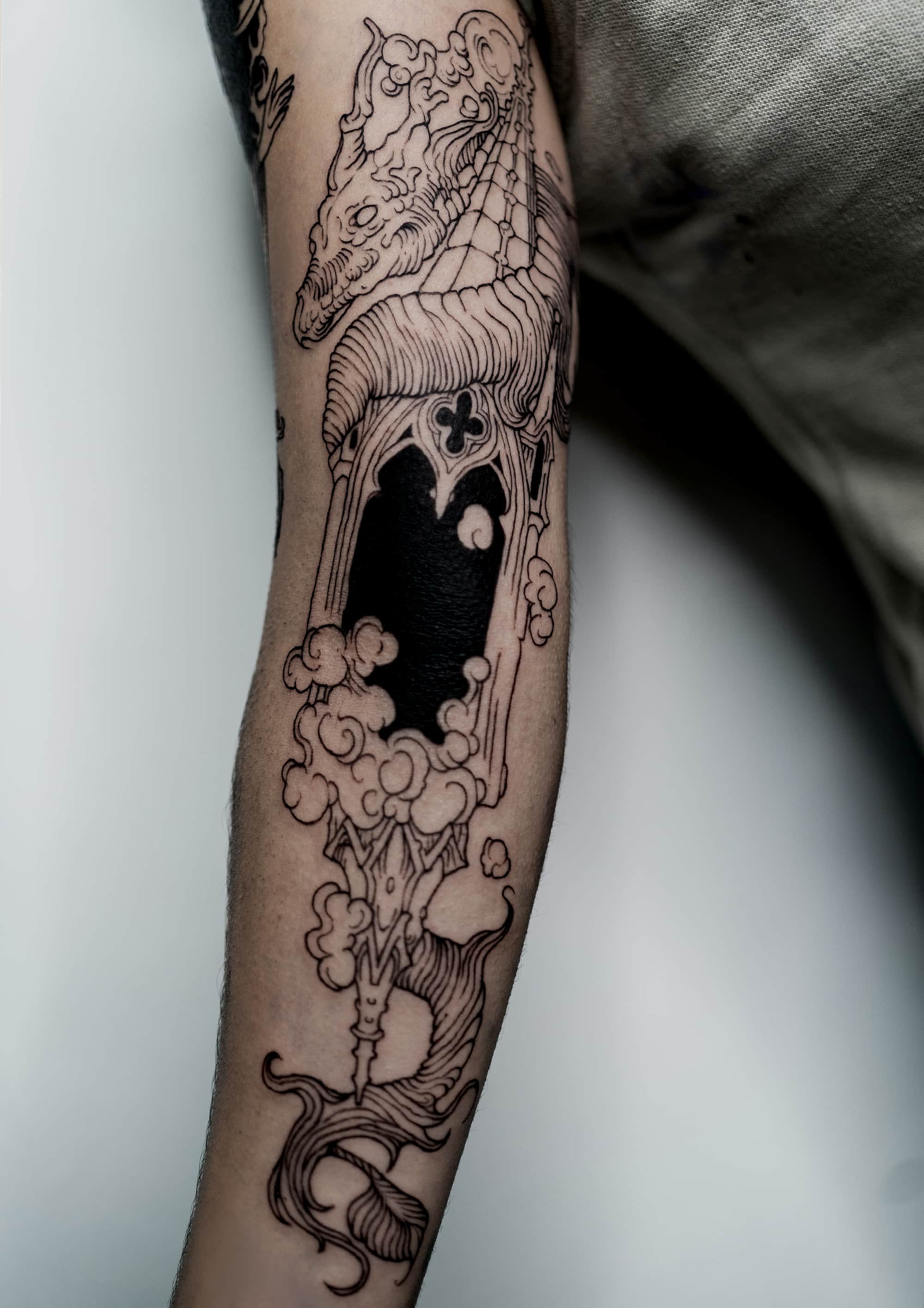 Tatuaje estilo grabado 6