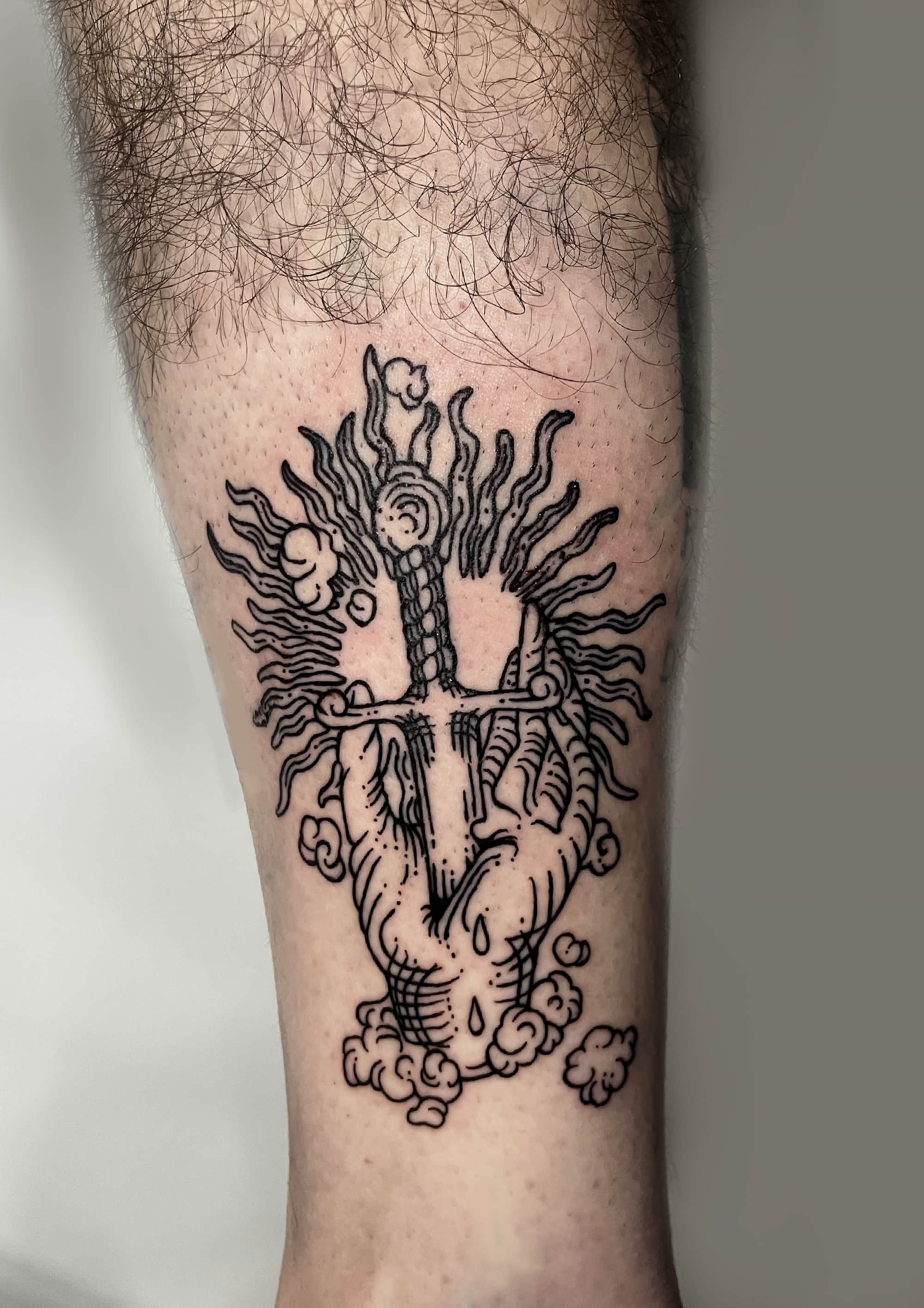 Tatuaje estilo grabado 8