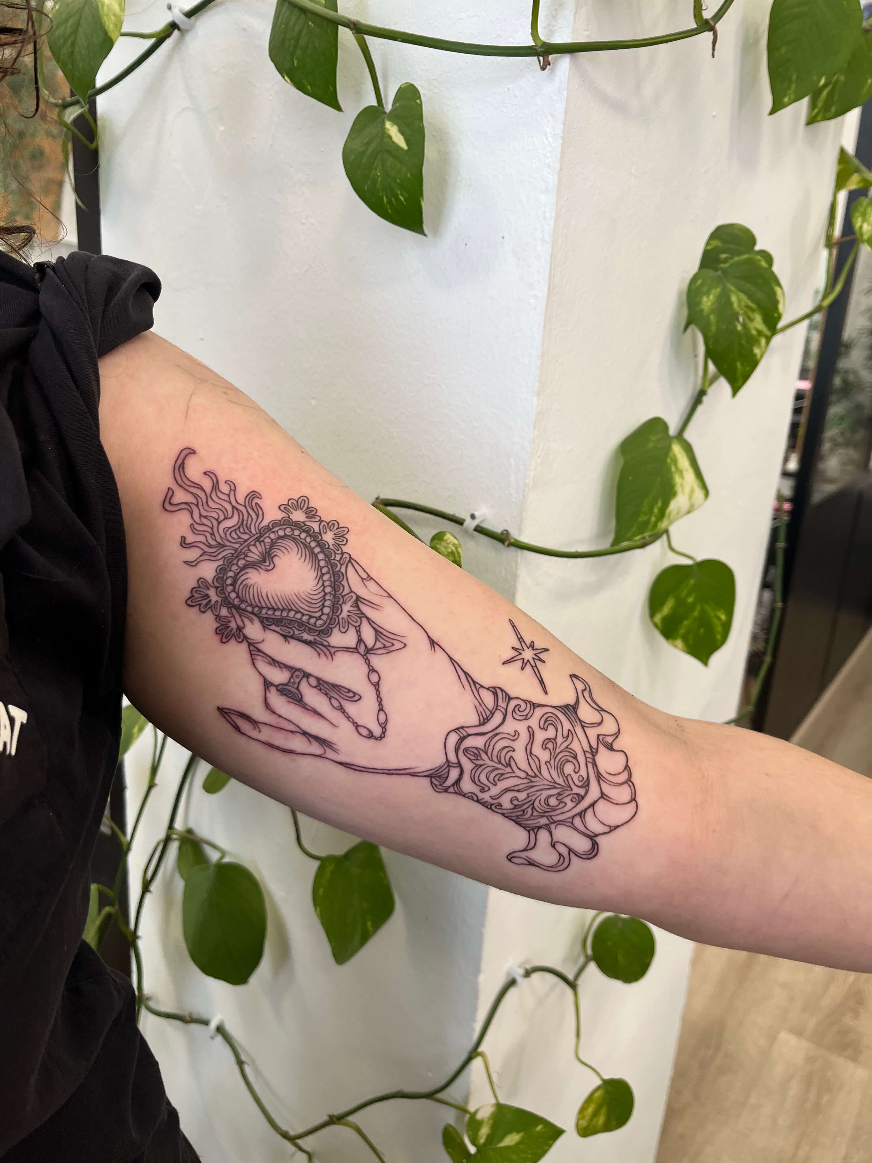 Tatuaje estilo grabado 13