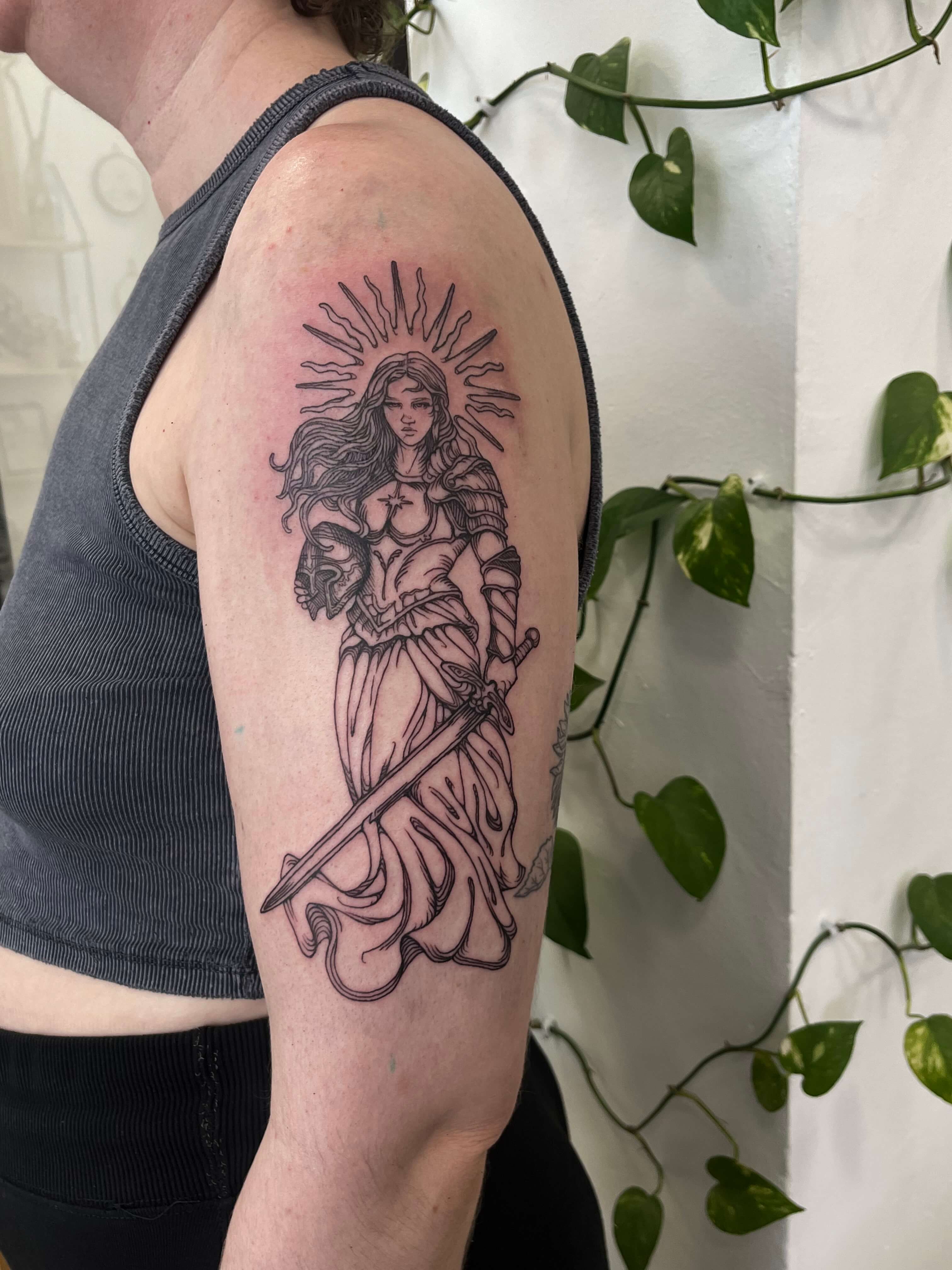 Tatuaje estilo grabado 14